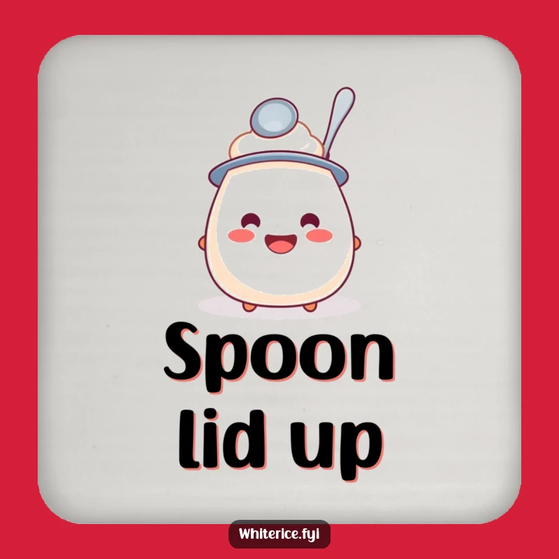 Funny Rice Pudding Spoon Hat Coaster: Protect Surfaces with Style, Great Funny Gift