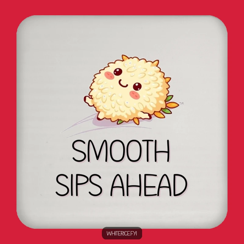 Funny Sliding Rice Coaster: Playful Character, Tabletop Gift