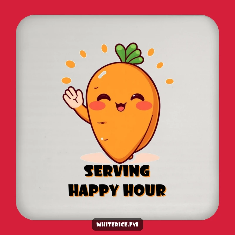 Funny Carrot Chef Coaster: Cheerful Slice Serving Set, Gift