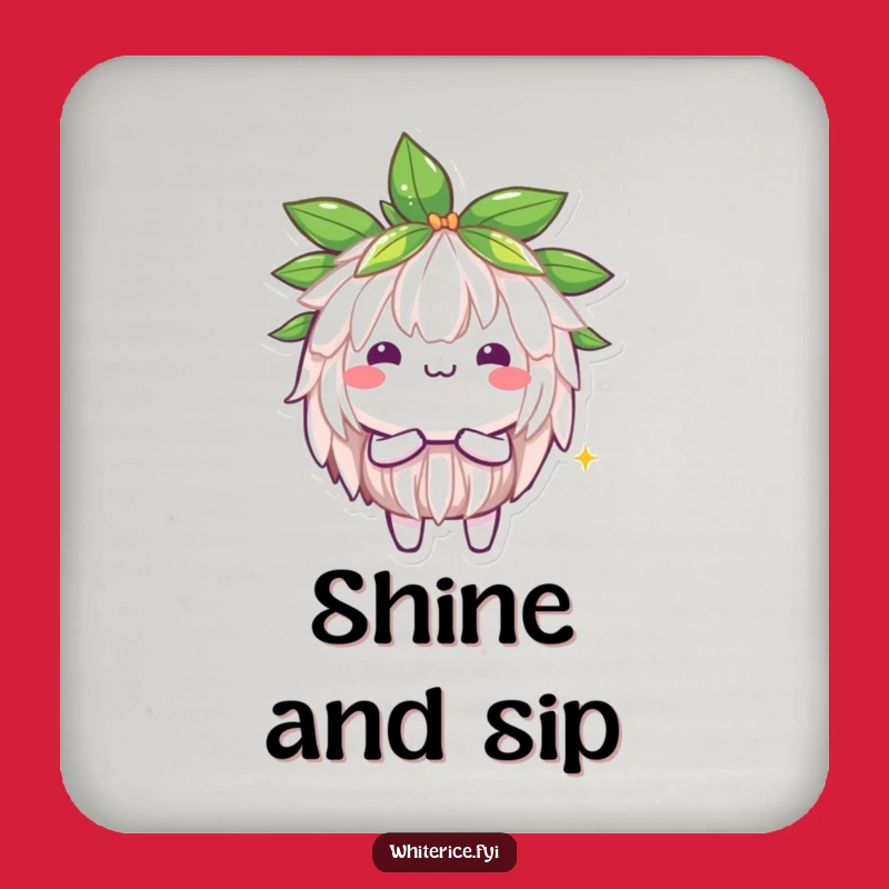 Funny Jasmine Rice Shine Coaster: Brilliant Decor, Perfect Table Protector