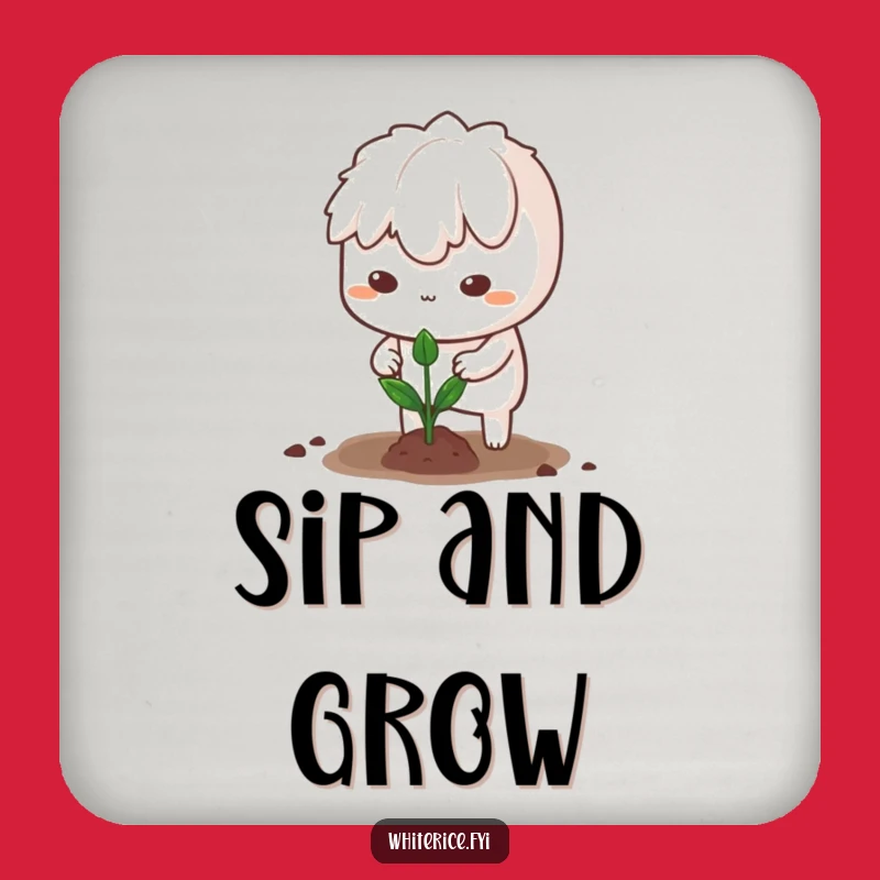 Funny Determined Rice Coaster: Protect Surfaces with Humorous Grit