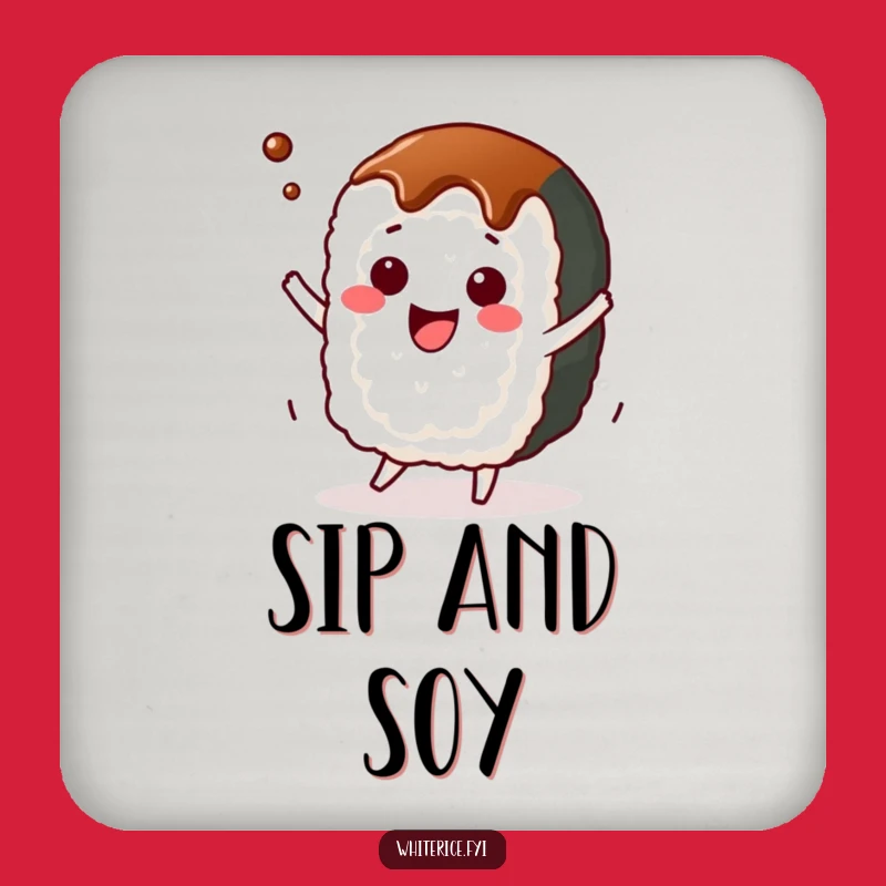 Funny Sushi Roll Dance Coaster: Kawaii Party Accessory, Perfect Drink Gift