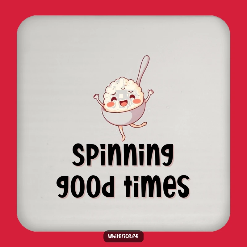 Funny Pirouetting Rice Spoon Drink Coaster - Protect Surfaces with this Hilarious Funny Gift Decor