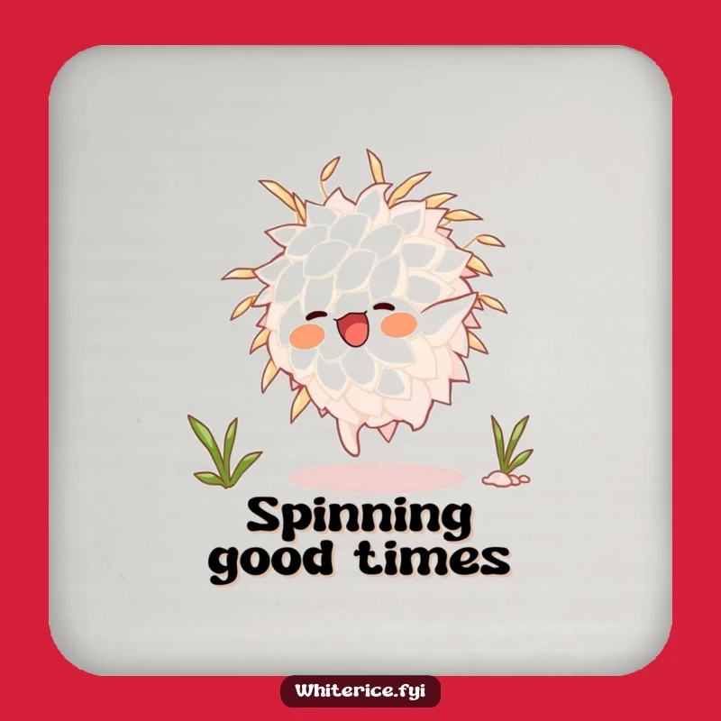 Funny Rice Grain Somersault Coaster: Active Character Mat Funny Gift