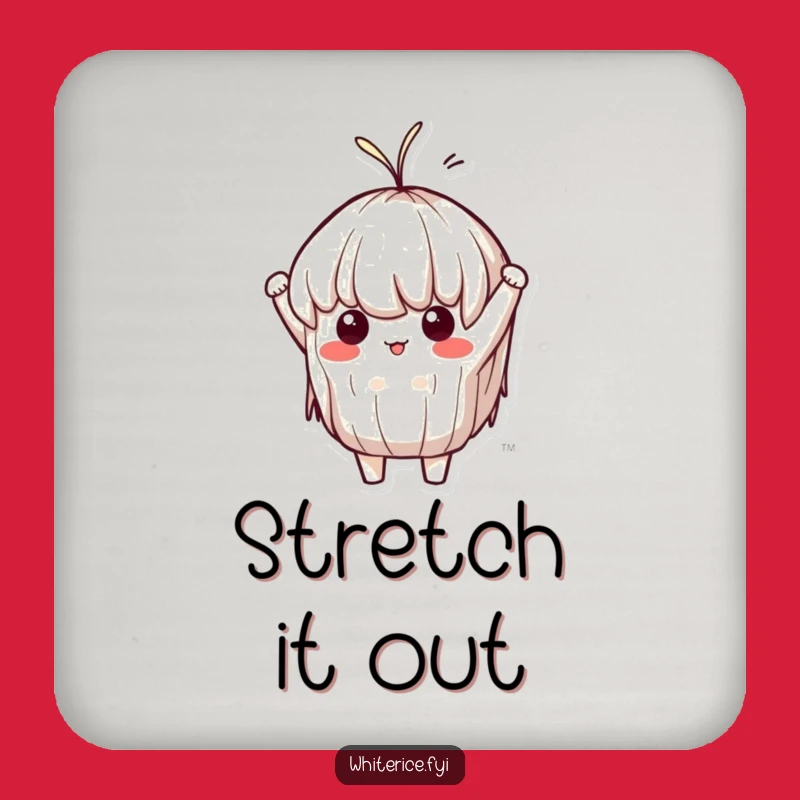 Funny Sticky Rice Stretch Coaster: Determined Decor, Perfect Table Protector