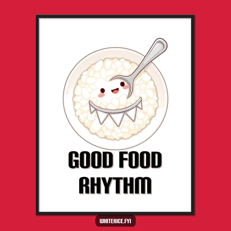 Funny Drumming Rice Poster: Wall Art with a Hilarious Beat!