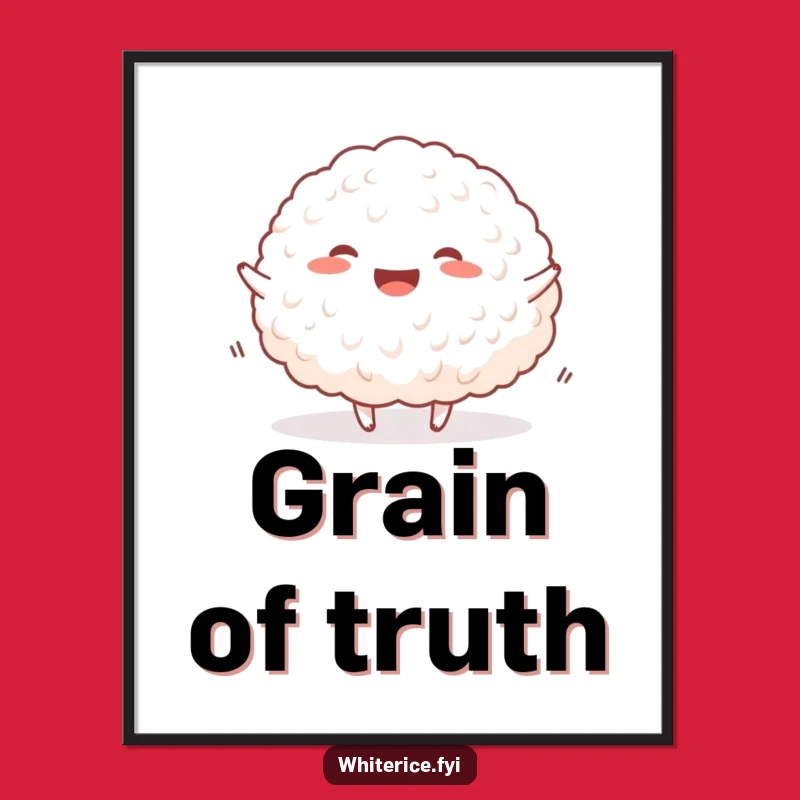 Funny Happy Rice Poster: Add Joyful Bounce to Your Walls