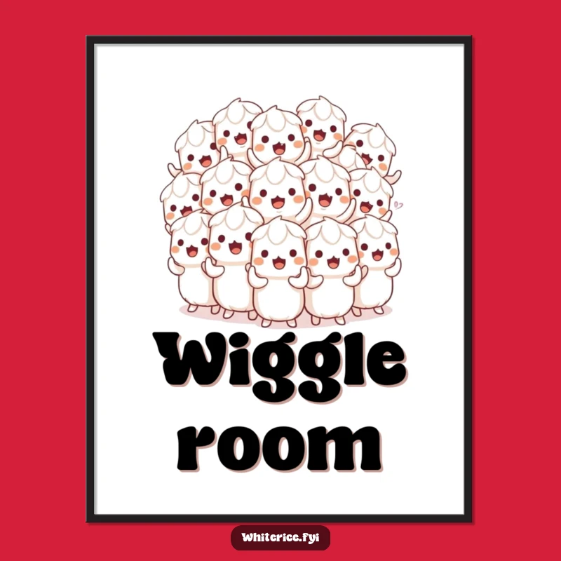 Funny Wiggling Rice Poster: Hilarious Synchronized Art for Your Walls!