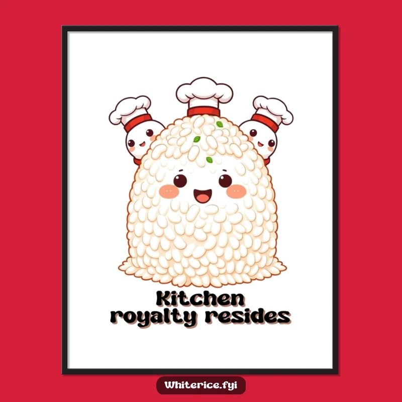 Funny Chef Rice Poster: Culinary Pride Art, Proud Characters, Gift Idea!
