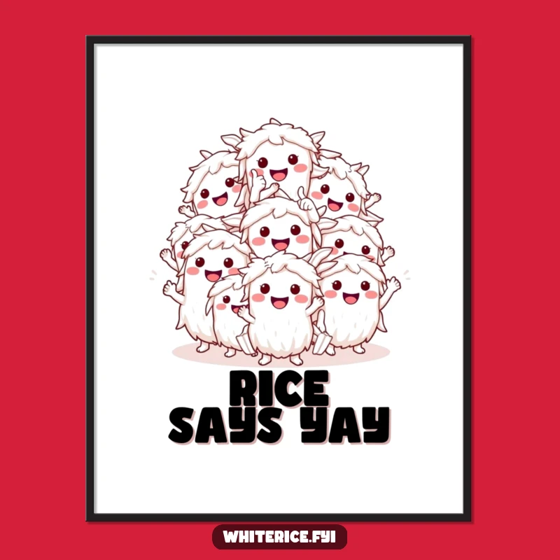 Funny Thumbs Up Rice Poster: Delicious Approval for Your Walls