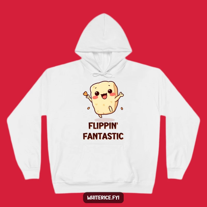 Cozy Funny Rice Cracker Flip Hoodie: Playful Kawaii Snack Wear, Ideal Funny Gift