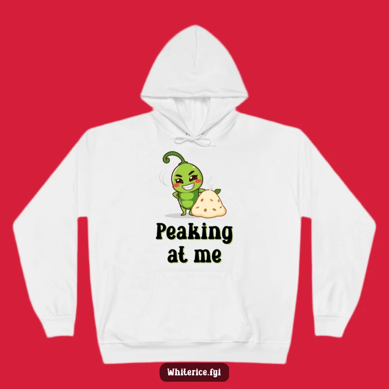 Funny Pea Proud Grin Hoodie: Cozy and Determined Veggie Comfort