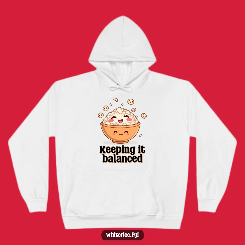 Funny Rice Bowl Hoodie: Cozy Giggling Character, Perfect Warm Funny Gift!