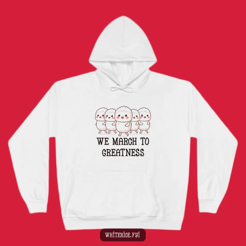 Funny Rice Marching Hoodie: Cozy Comfort with Hilarious Orderly Characters