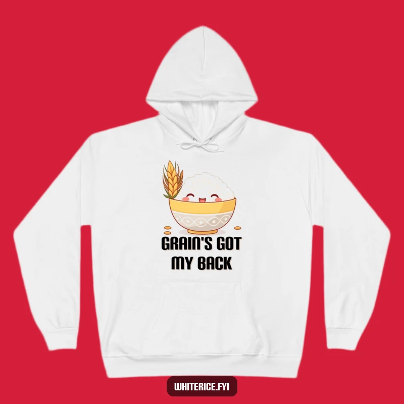 Funny Cozy Rice Bowl Hoodie, Warm & Hilarious Foodie Apparel Gift