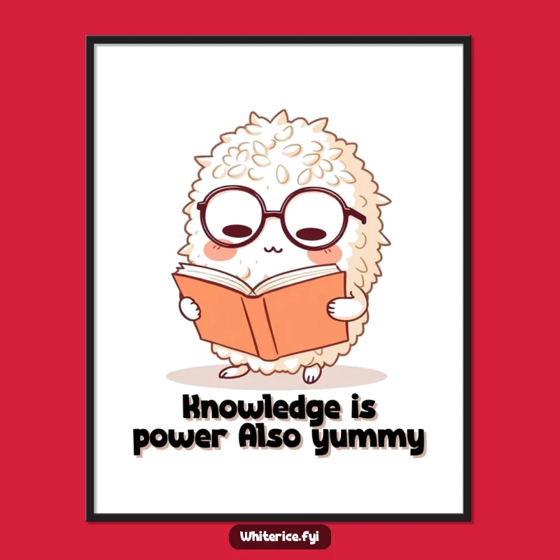 Free Printable Rice Wall Art: Bookworm Decor, Funny Downloadable Art