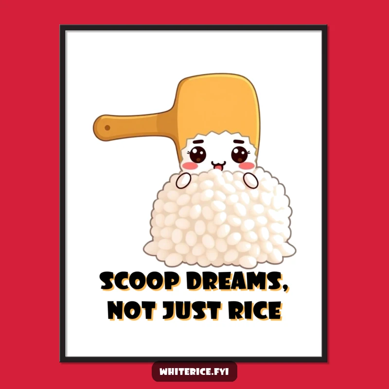 Free Printable Wall Art: Funny Rice Paddle DIY Kitchen Decor