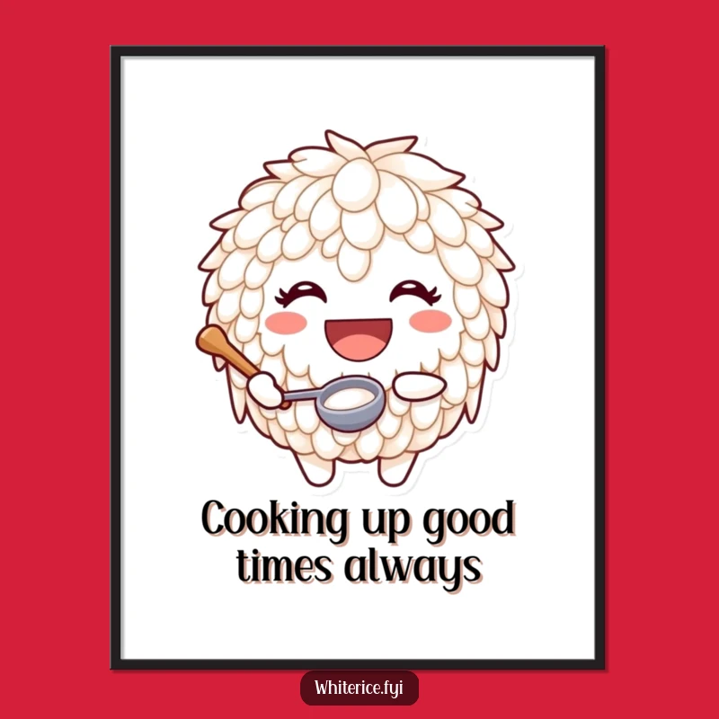 Free Printable Wall Art: Ladle Rice Joy - Funny Downloadable Decor