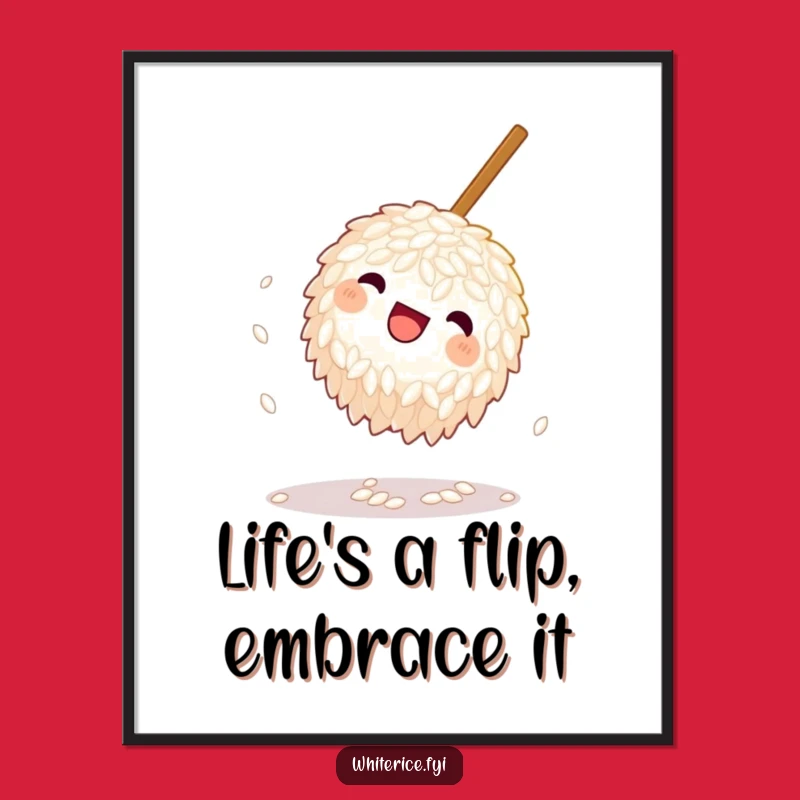 Free Printable Wall Art: Playful Rice Art - Funny Downloadable Decor Gift