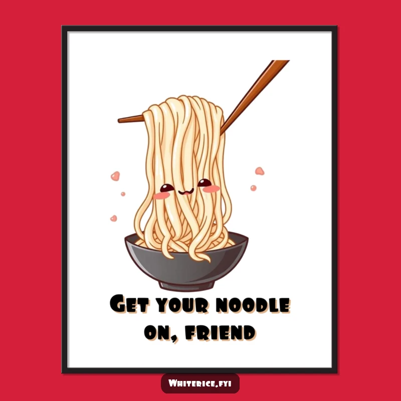 Free Printable Wall Art: Silly Noodle, Funny Downloadable Decor for Kitchen and Dining Areas