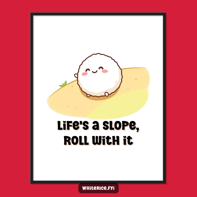 Free Printable Wall Art: Funny Rolling Rice Ball DIY Decor