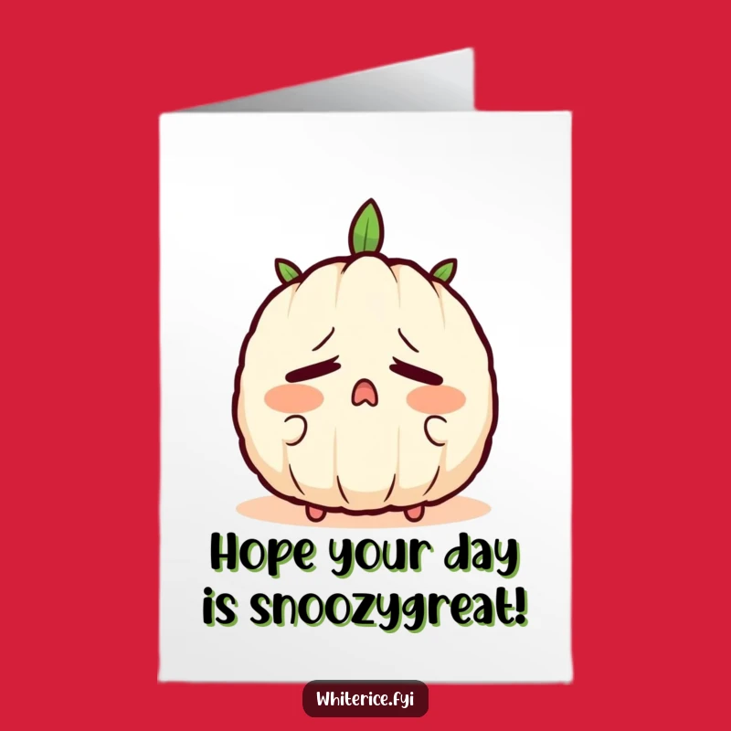 Free Printable Birthday Card: Sleepy Rice for Cozy Downloadable Wishes
