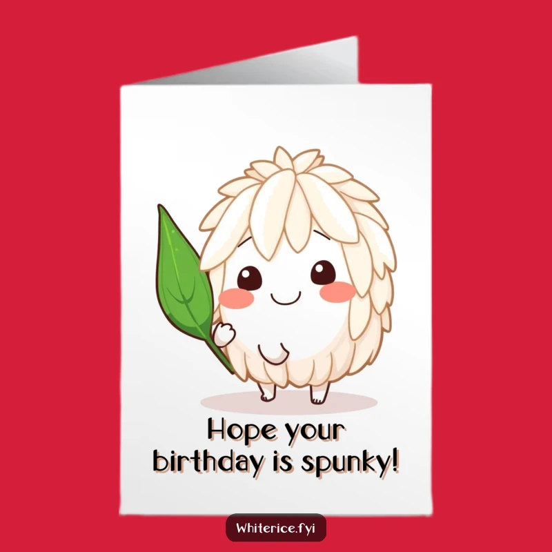 Free Printable Birthday Card: Spinning Rice Pal - Funny Downloadable Gift