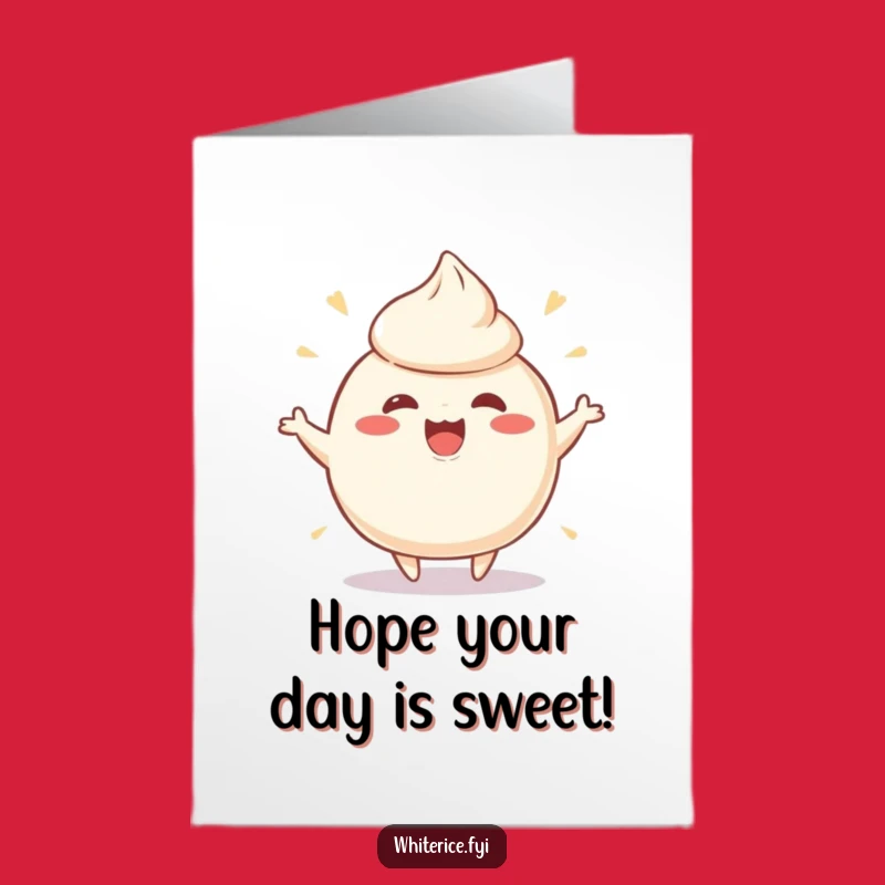 Free Printable Birthday Card: Wobbly Rice Pudding Joyful Funny Downloadable Greeting