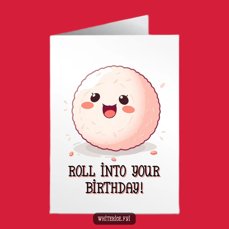 Free Printable Sticky Rice Birthday Card: Rolling Fun, Downloadable Gift