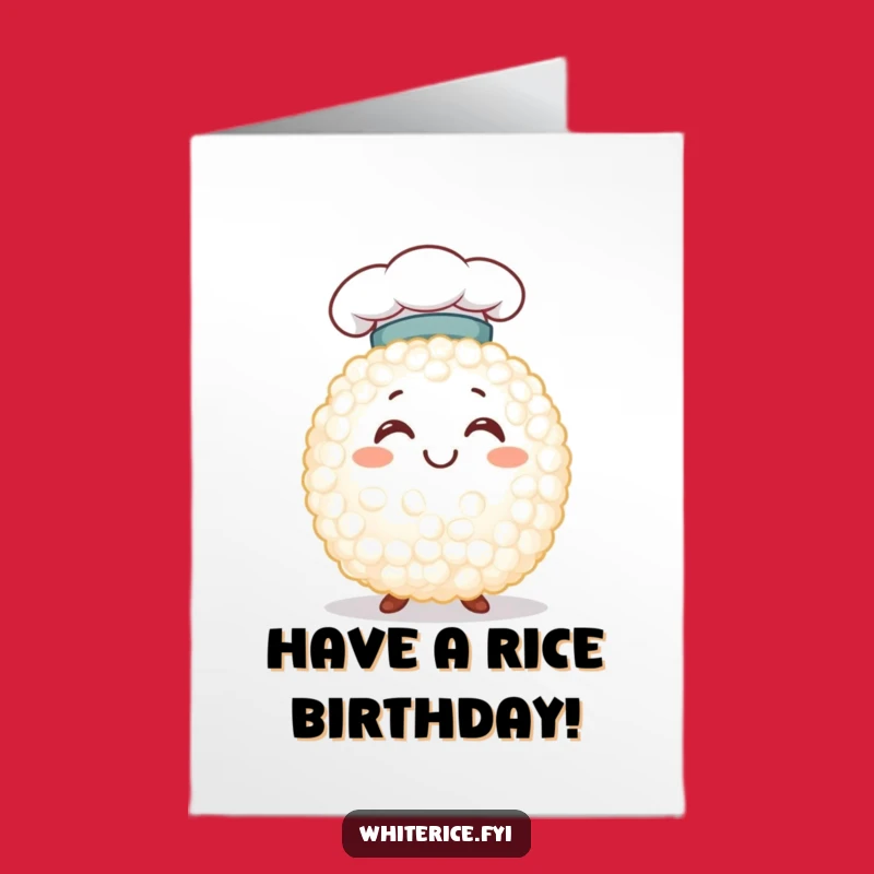 Free Printable Birthday Card: Chef Rice Grain, Hilarious DIY Gift for Foodies