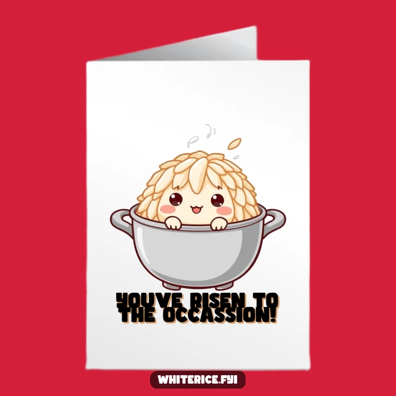 Free Printable Congrats Card: Curious Rice Grain Celebrates Your Success Funny Downloadable