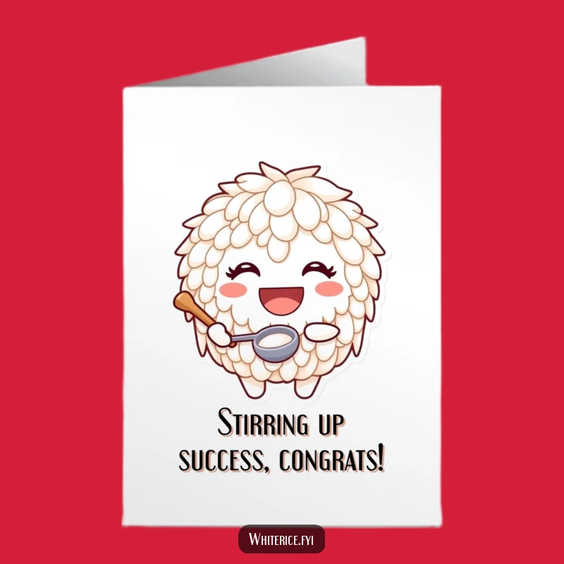 Free Printable Congrats Card: Ladle Rice Joy - Funny Downloadable