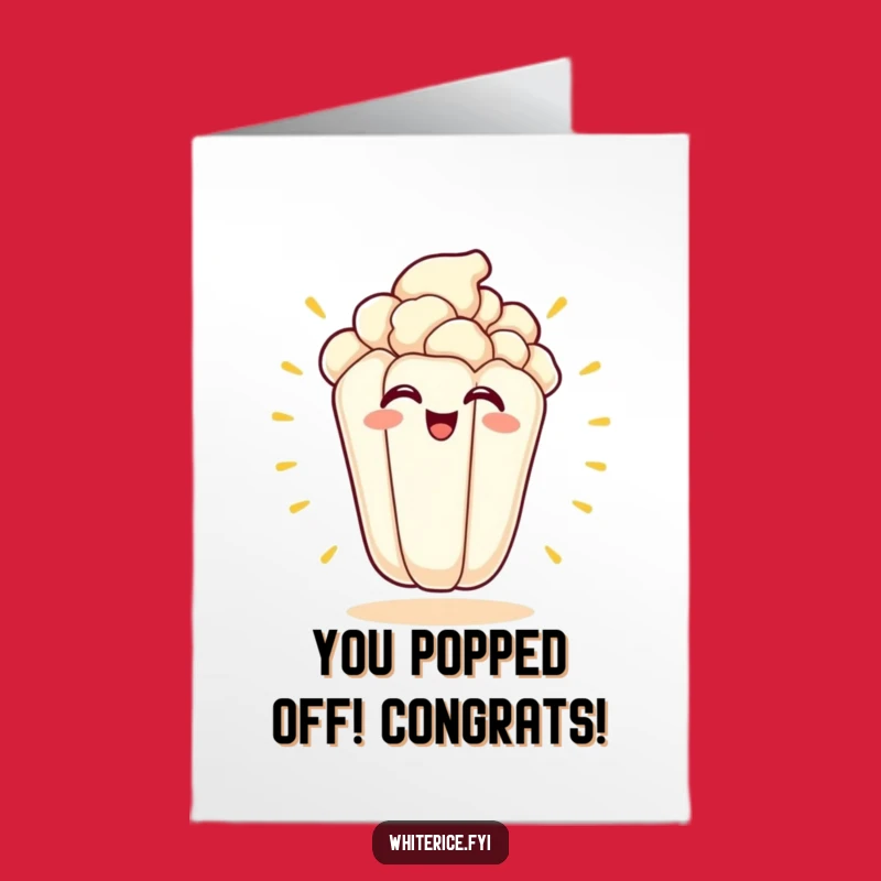 Free Printable Kawaii Popcorn Congrats Card: Pop Your Success, Download!