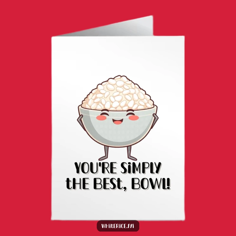 Free Printable Rice Bowl Congratulations Card: Funny Food Downloadable!