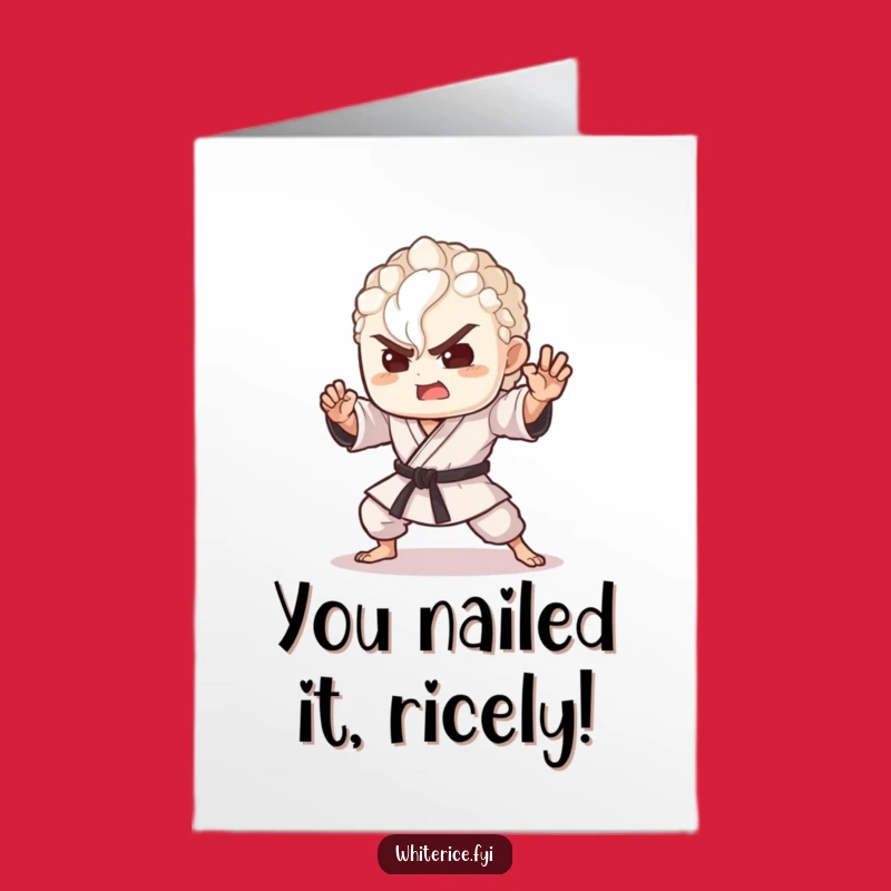 Free Printable Rice Warrior Congrats Card - Funny Downloadable for Achievements