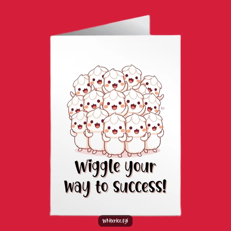 Free Printable Congrats Card: Wiggling Rice Pile, Humorous Downloadable Digital Gift
