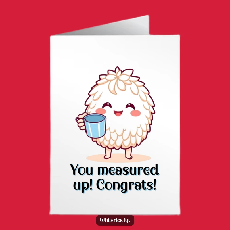 Free Printable Congrats Card: Basmati Rice Measures Joy for Your Success