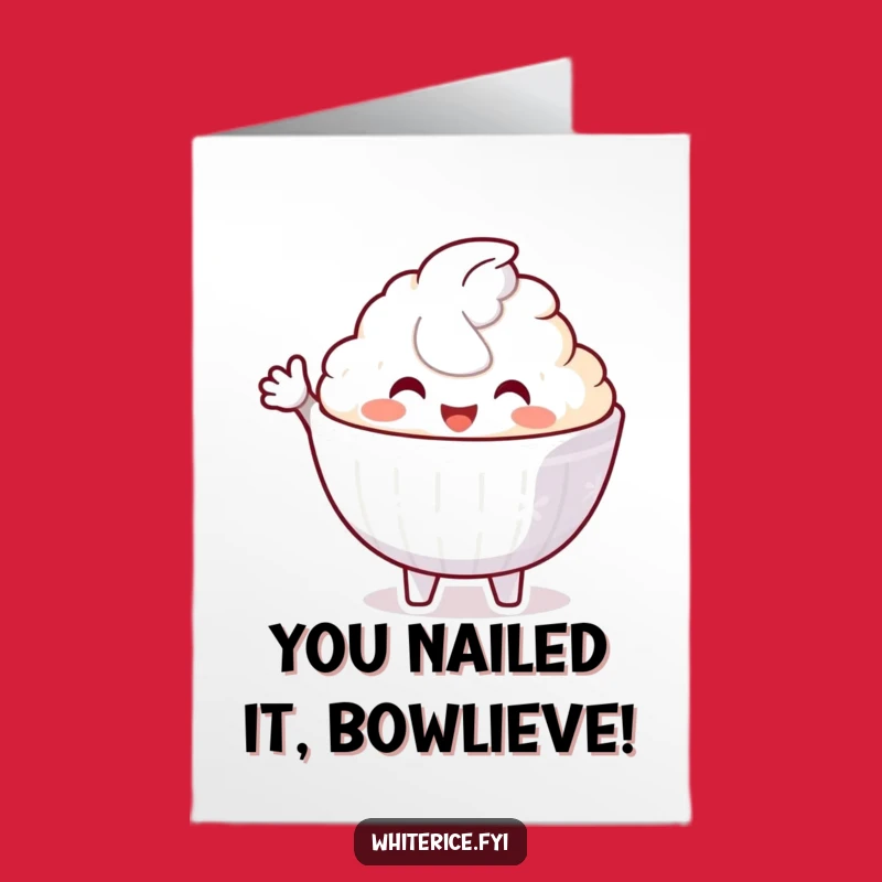 Free Printable Congrats Card: Welcoming Rice Bowl, Humorous Downloadable Digital Gift