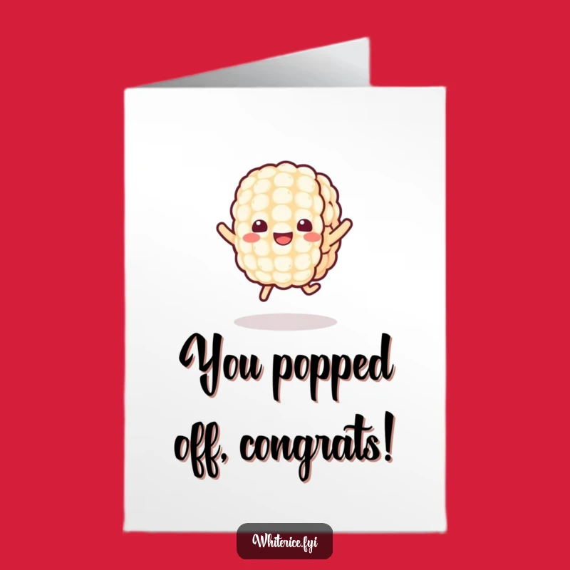 Free Printable Congrats Card: Jumping Rice, Funny Kawaii Downloadable Achievement