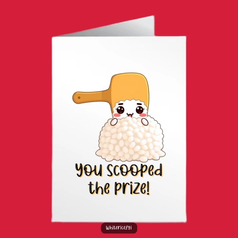Free Printable Congrats Card: Funny Rice Paddle DIY Achievement Scoop