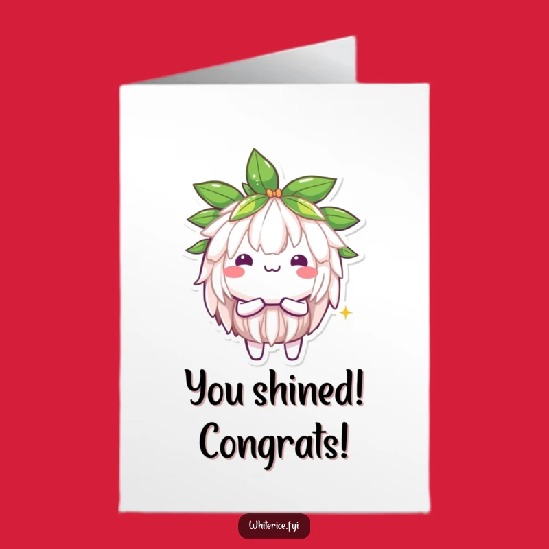 Free Printable Congrats Card: Brilliant Jasmine Rice Shine for Your Achievements