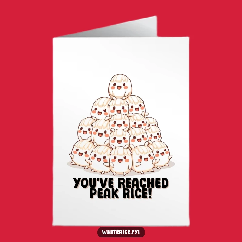 Free Printable Congrats Card: Hilarious Rice Pyramid, Wobbly Success, Downloadable Celebration