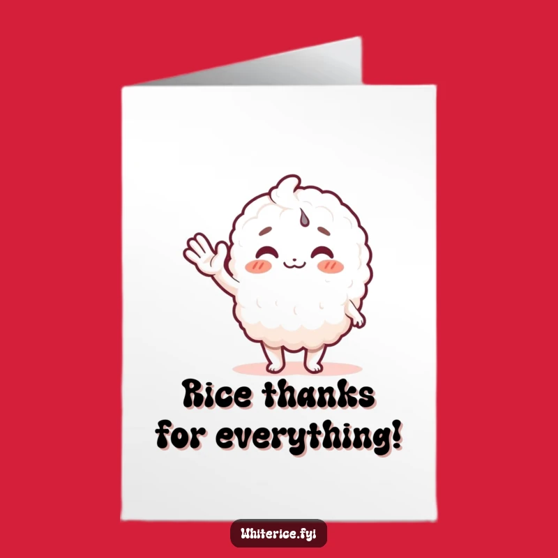 Free Printable Funny Rice Wave Thank You Card - Heartfelt Downloadable Gratitude Gift
