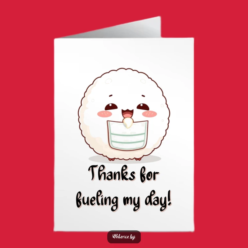 Free Printable Thank You Card: Bibbed Rice Ball Gratitude, Hilarious Downloadable Gift