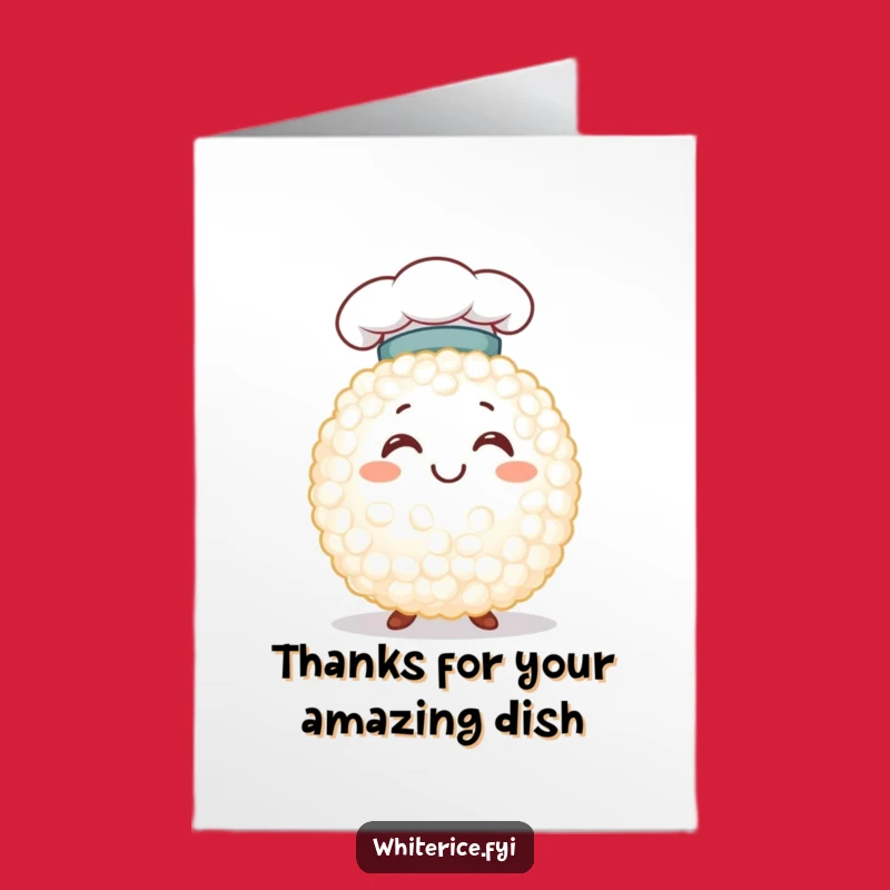 Free Printable Thank You Card: Chef Rice Grain, Sweet DIY Gratitude Gift