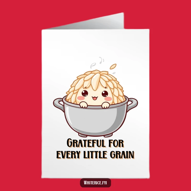 Free Printable Thank You Card: Curious Rice Grain Says Thanks Funny Downloadable
