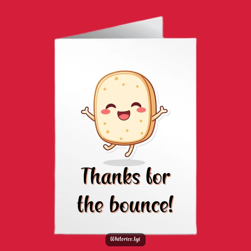 Free Printable Thank You Card: Funny Rice Cake DIY Cheerful Gratitude
