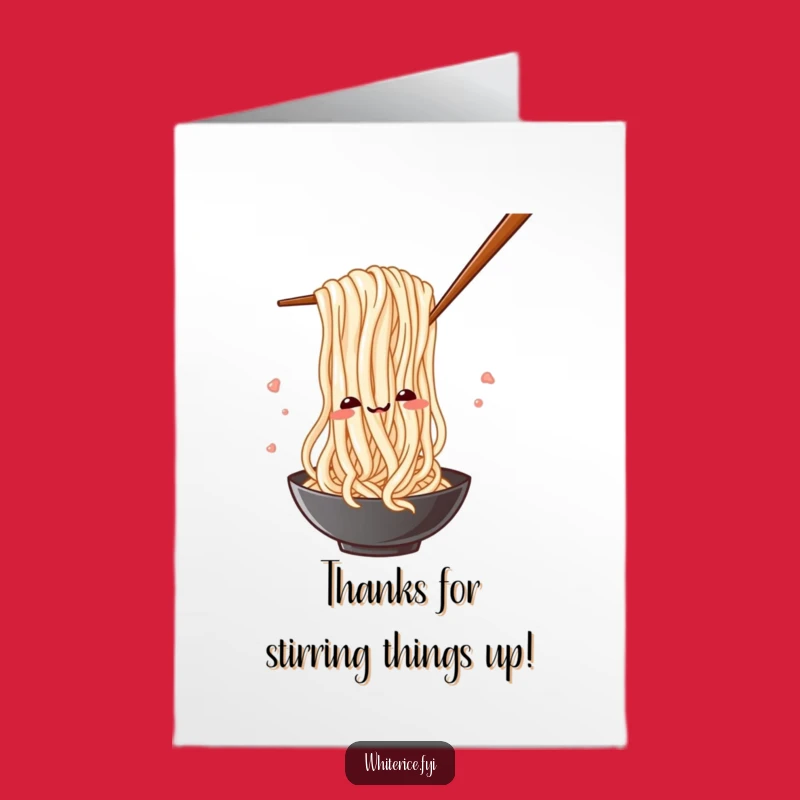 Free Printable Thank You Card: Noodle's Fun, Funny Downloadable Gift for Showing Appreciation