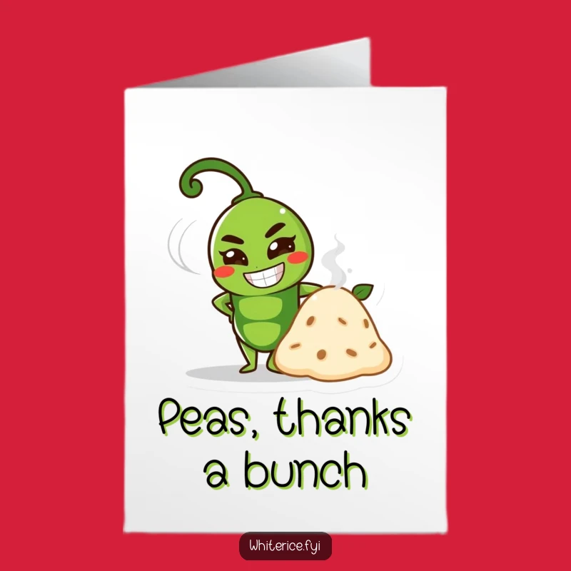 Free Printable Thank You Card: Proud Pea Gratitude, Funny Downloadable Gift!