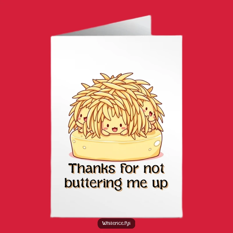 Free Printable Thank You Card: Slipping Rice for a Funny Downloadable Note